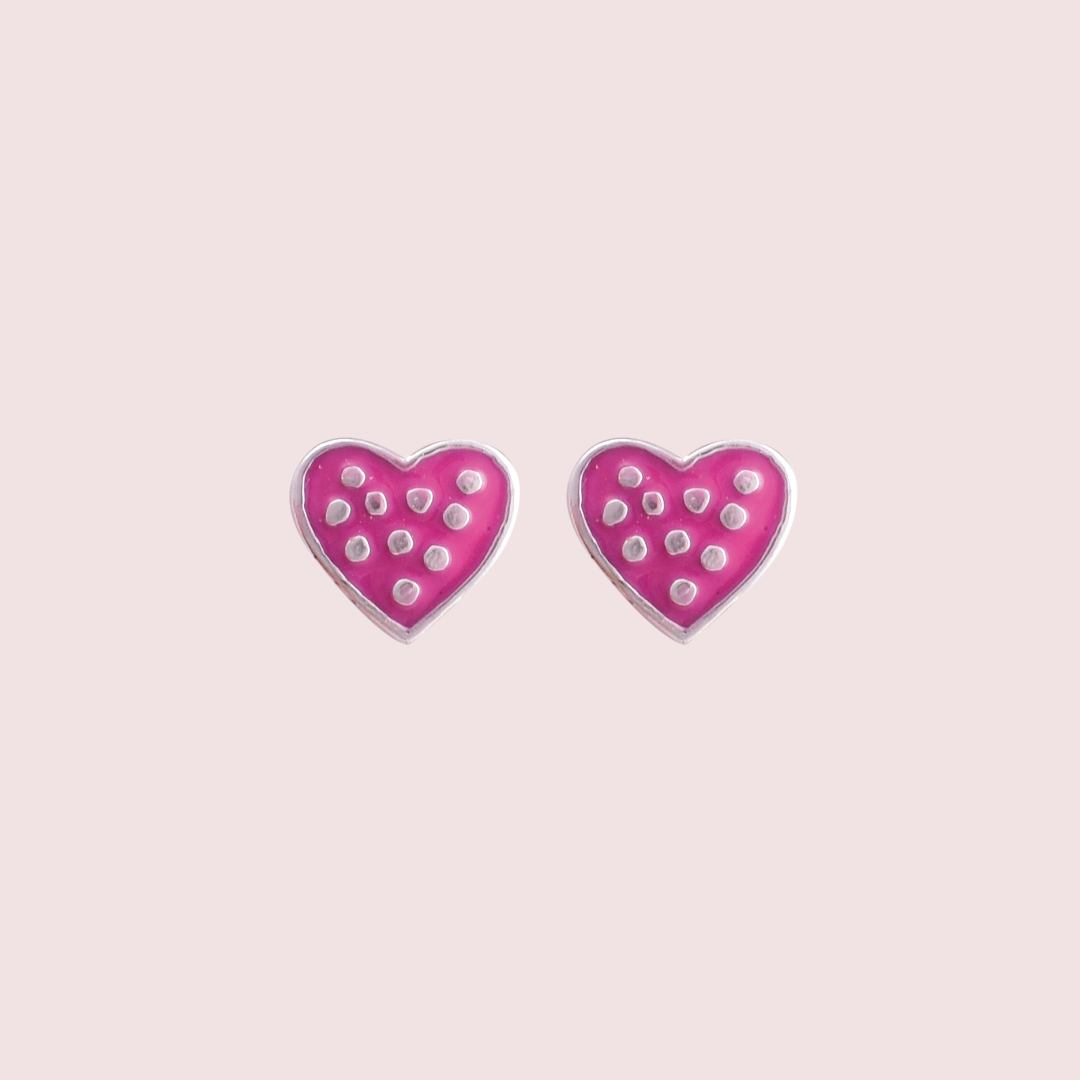 Pink Heart Earrings
