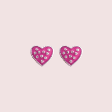 Pink Heart Earrings