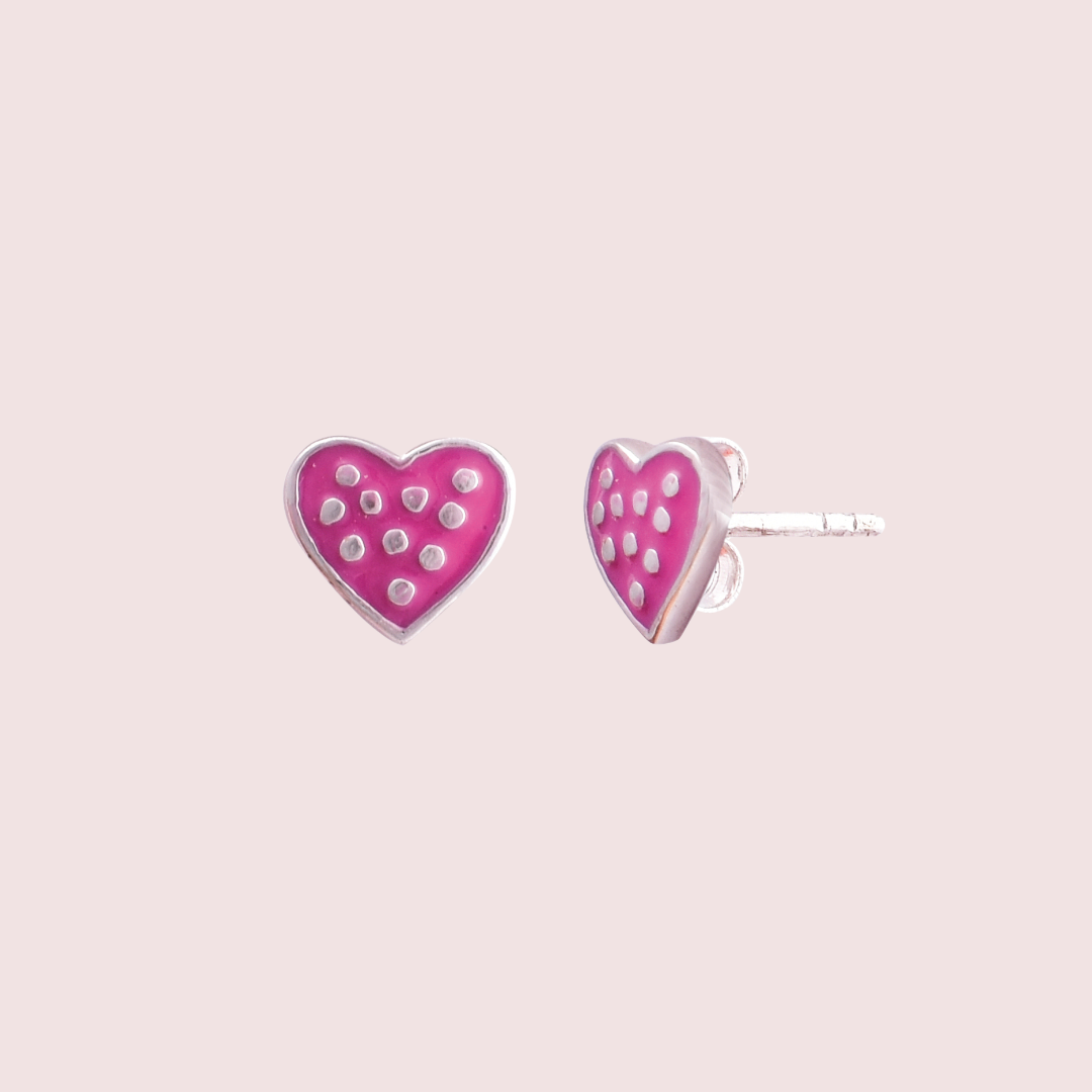 Pink Heart Earrings