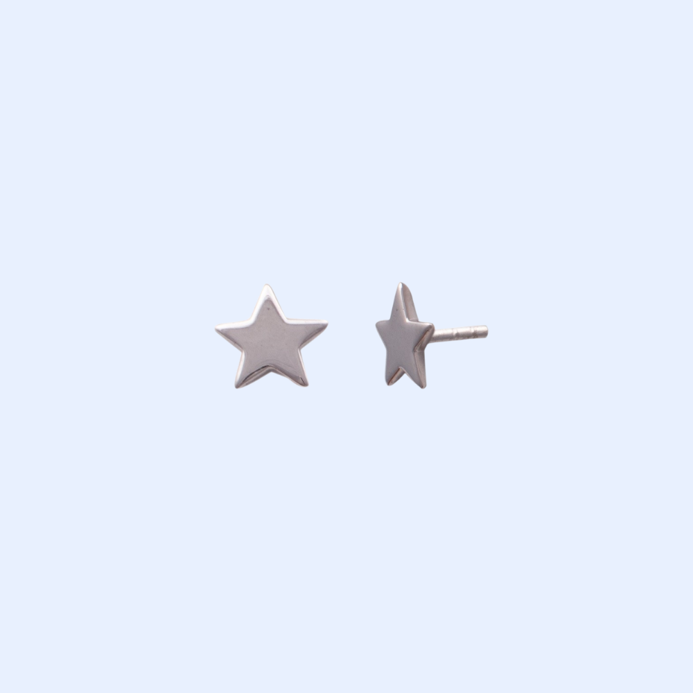 Silver Star Earrings
