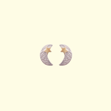 Textured Moon Earrings