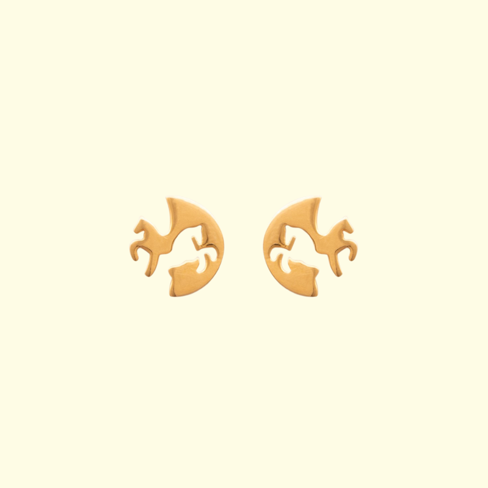 Abstract Horse Earrings