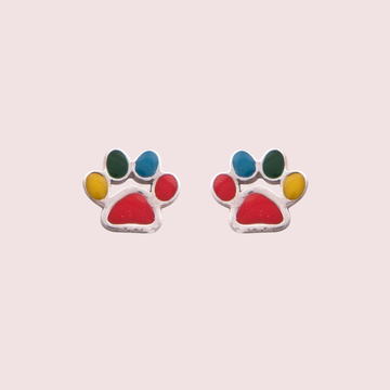 Colorful Paw Earrings