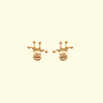 Gold Plated Clown Earrings