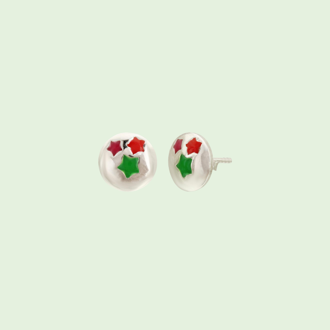 Starry Round Earrings