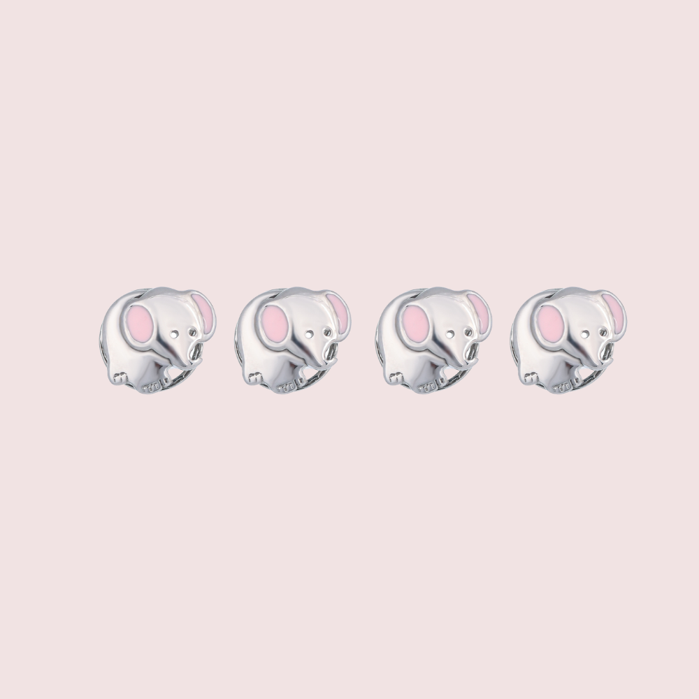 Pink Elephant Kurta Buttons