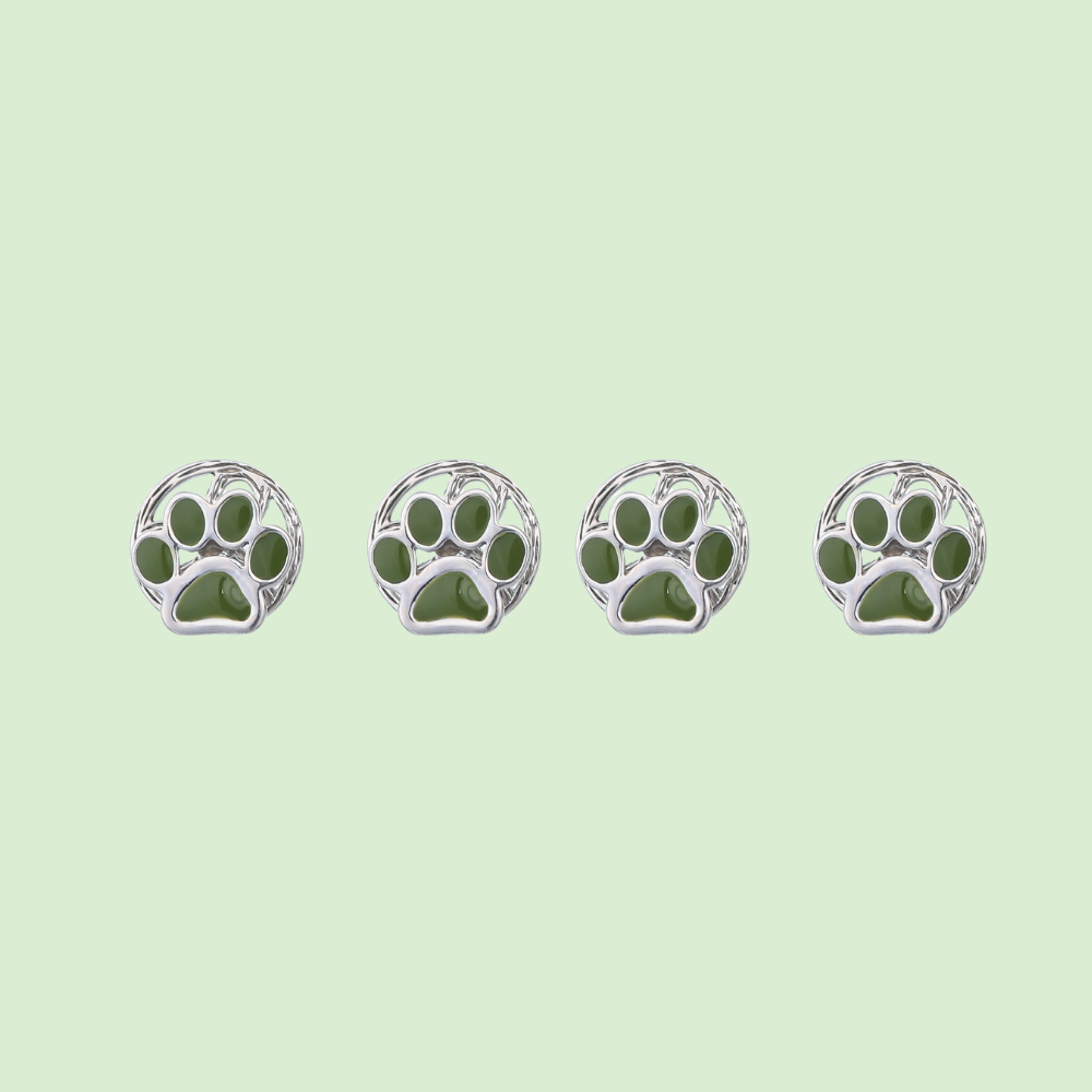 Green Paw Kurta Buttons