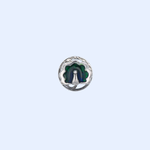 Green Peacock Kurta Buttons