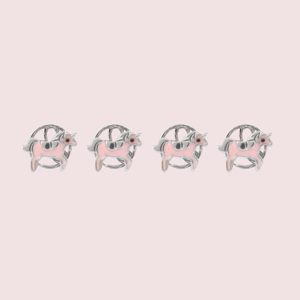 Pink Unicorn Kurta Buttons