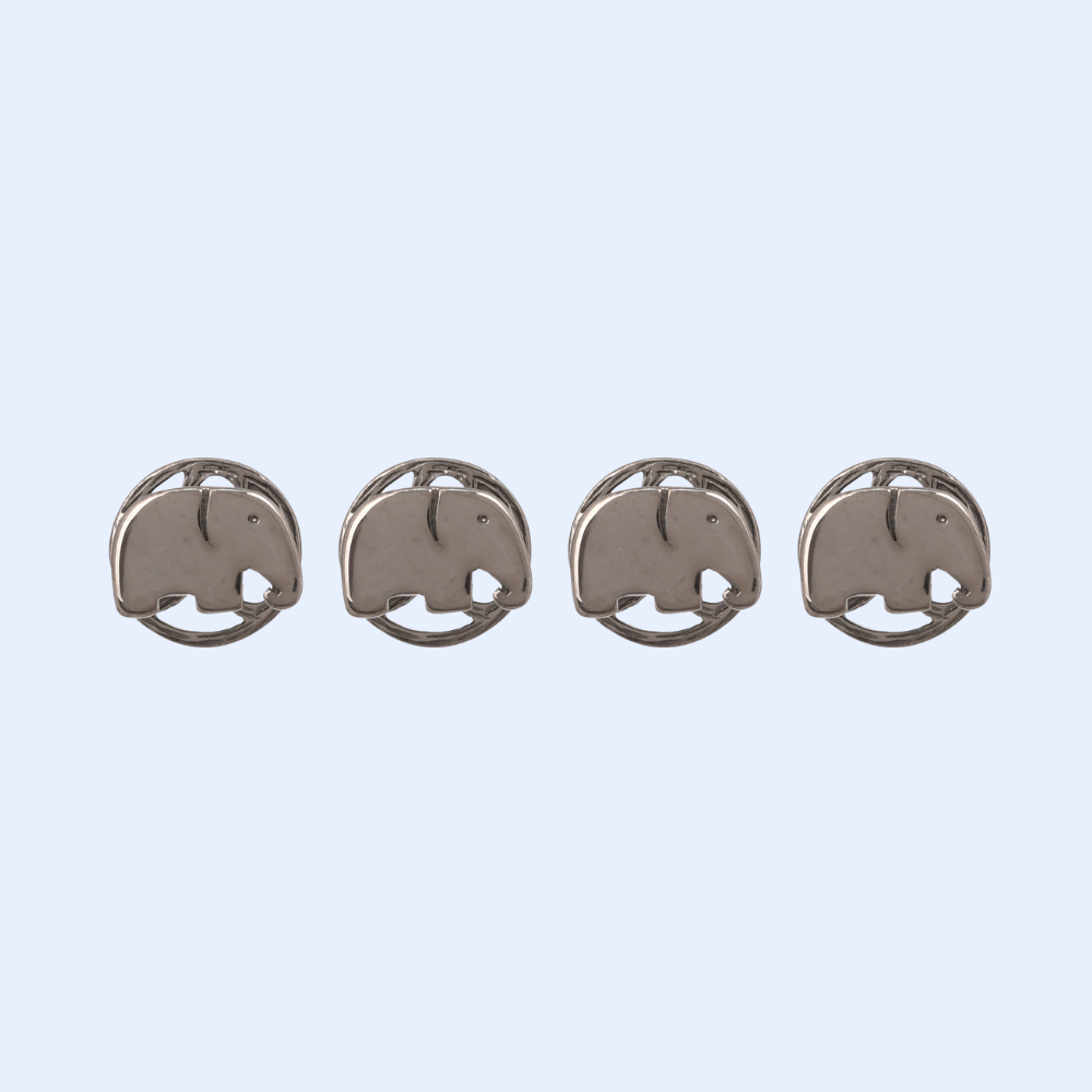 Black Elephant Kurta Buttons