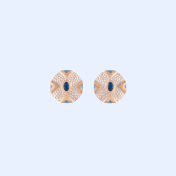 Silver and Gold Round Earrings