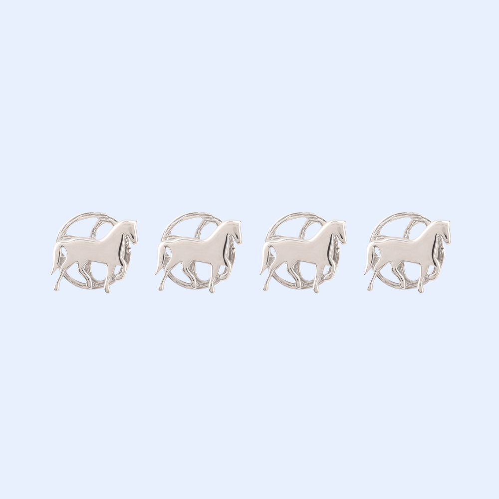 Silver Horse Kurta Buttons