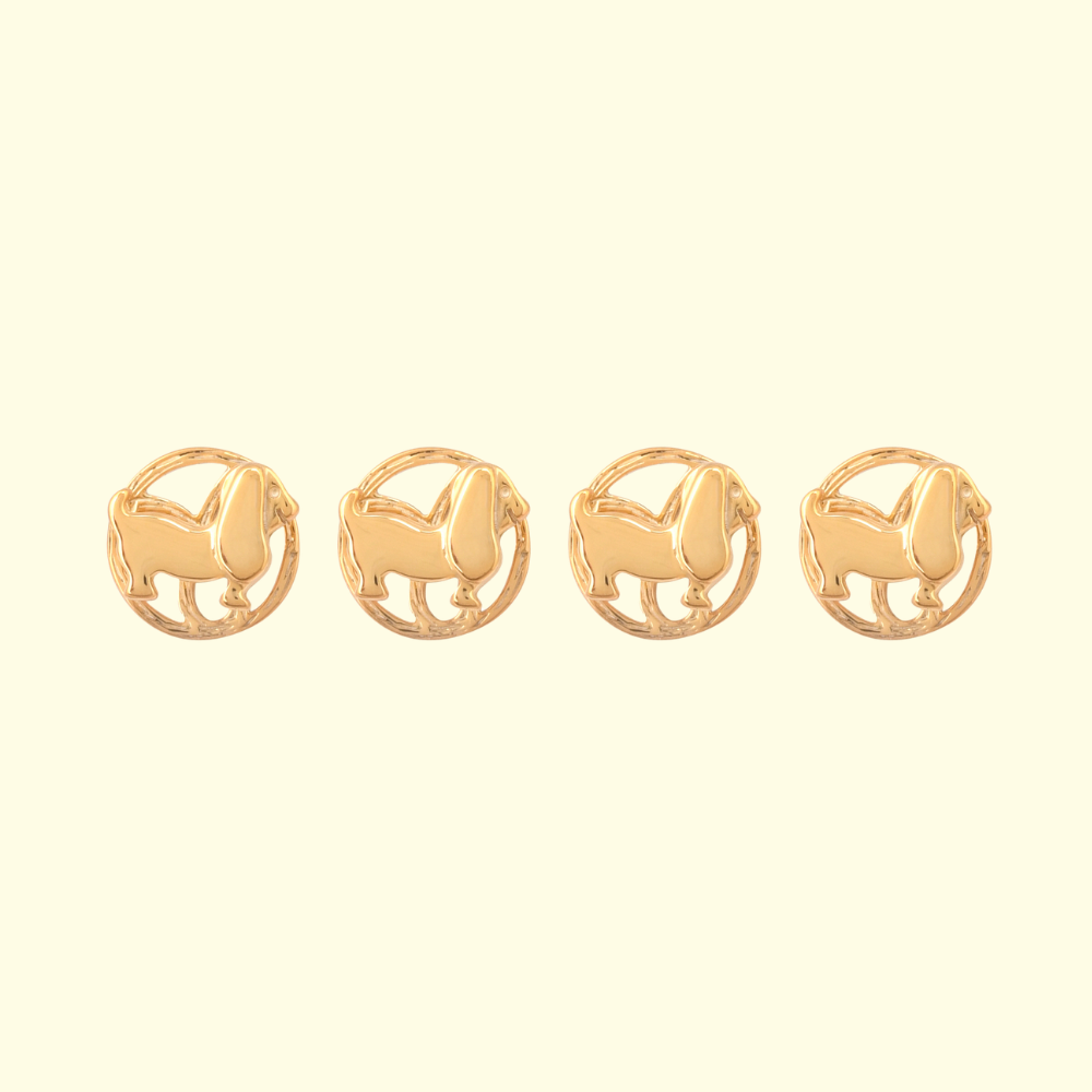 Golden Dog Kurta Buttons