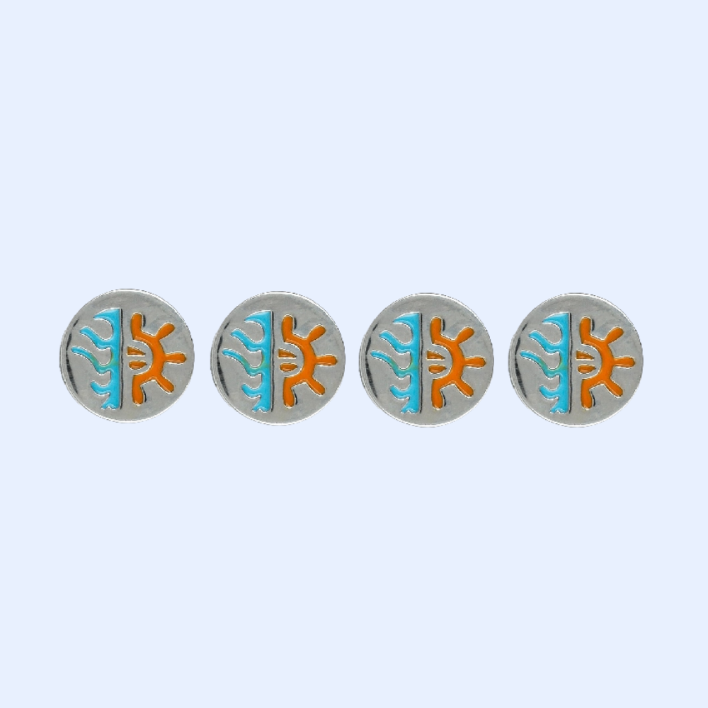 Dual Color Round Kurta Buttons