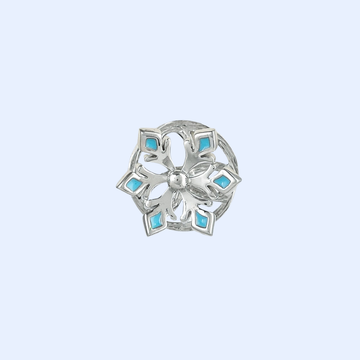 Blue Snow Flakes Kurta Buttons