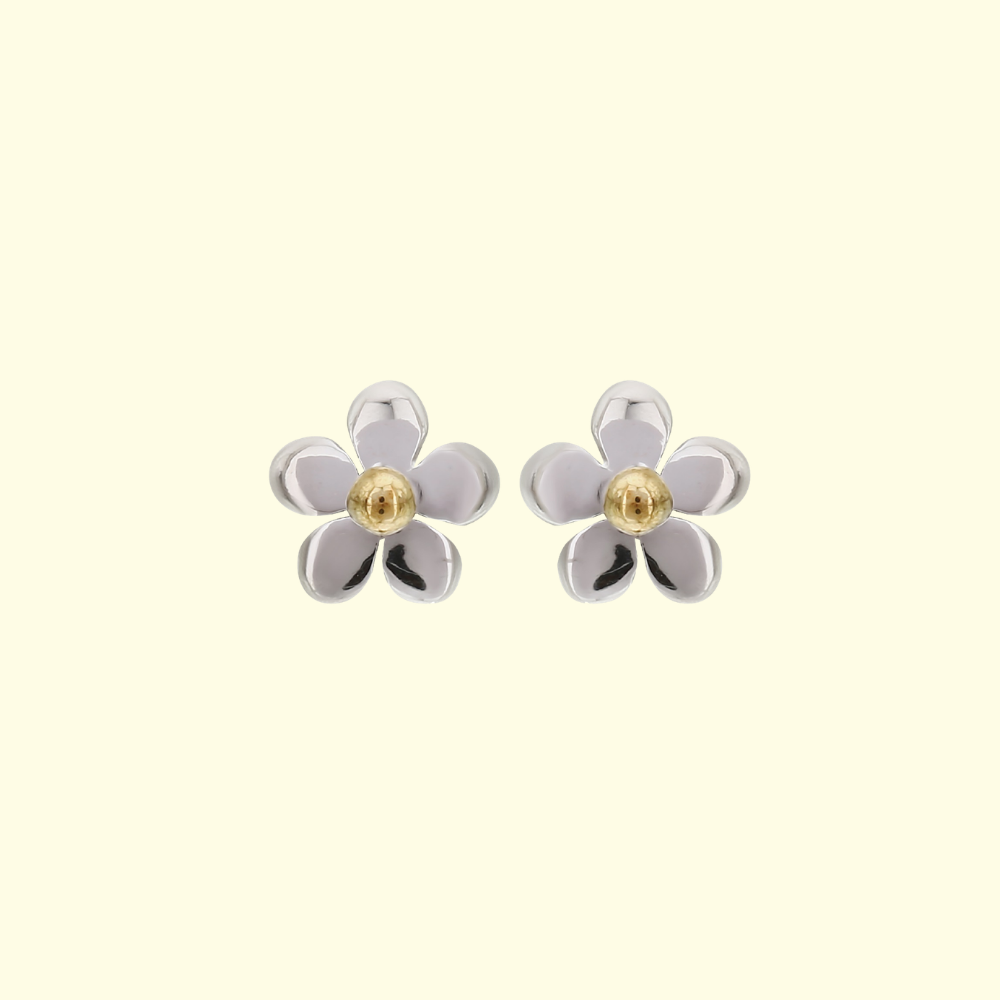 Silver Flower Earrings