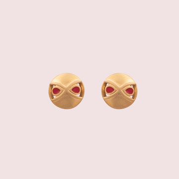Gold Plated Round Earrings