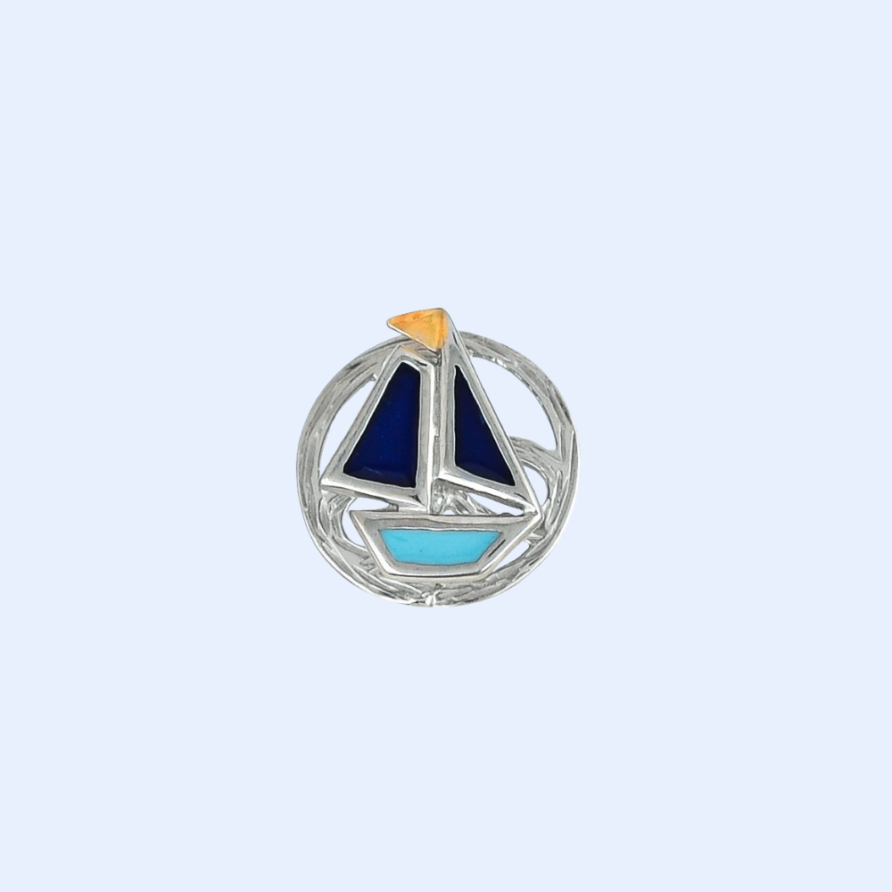 Blue Boat Kurta Buttons