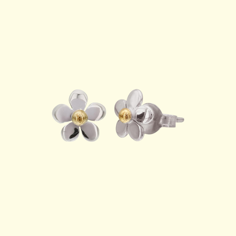 Silver Flower Earrings