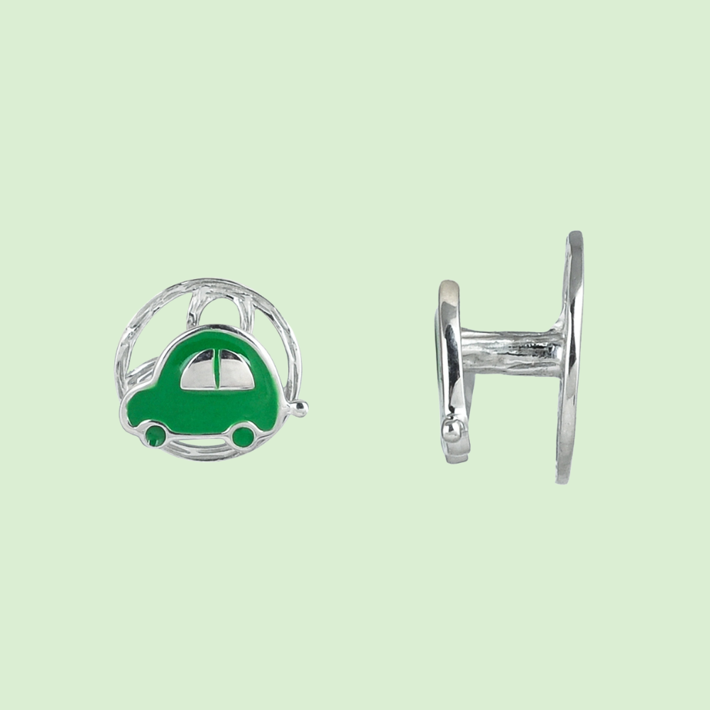 Green Car Kurta Buttons