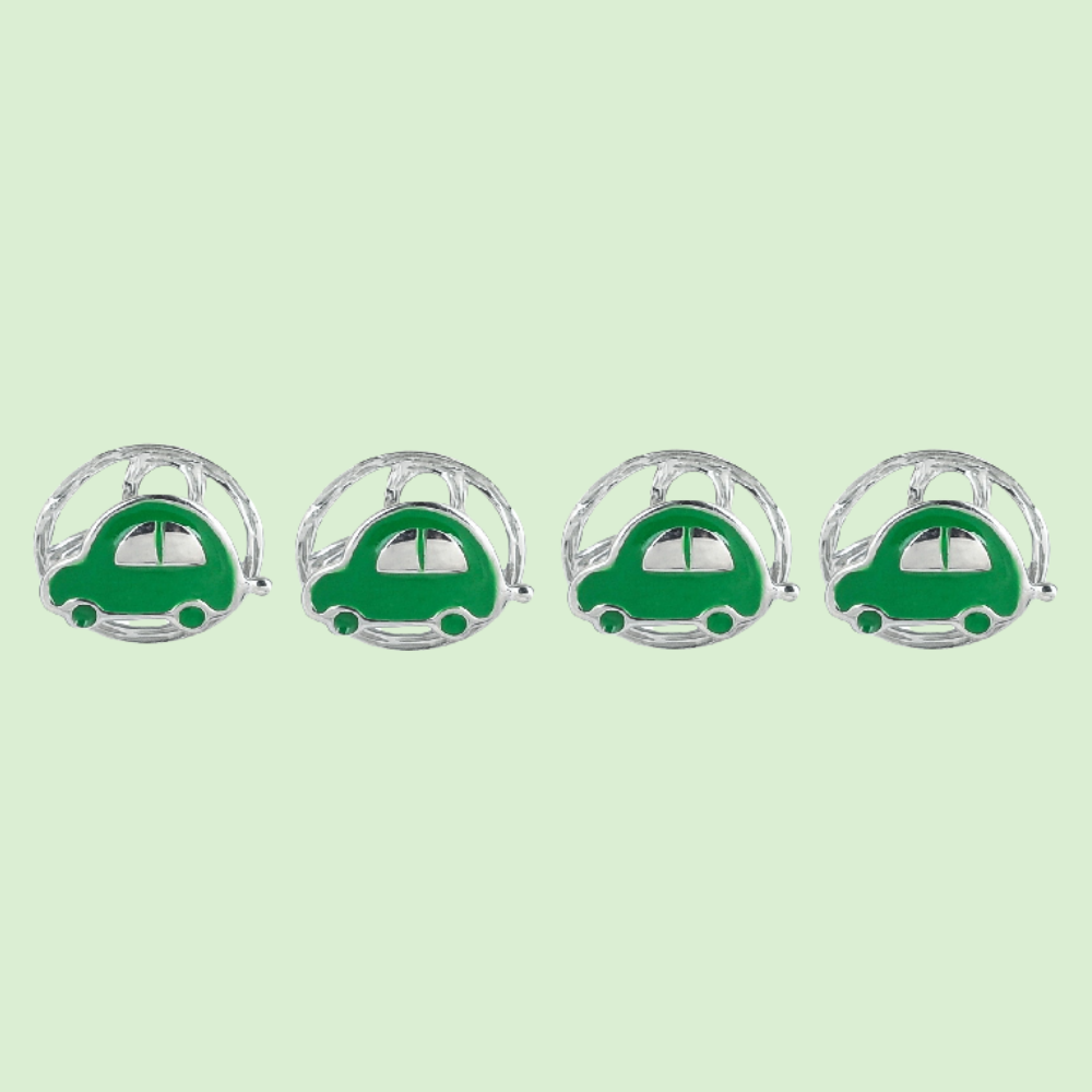Green Car Kurta Buttons