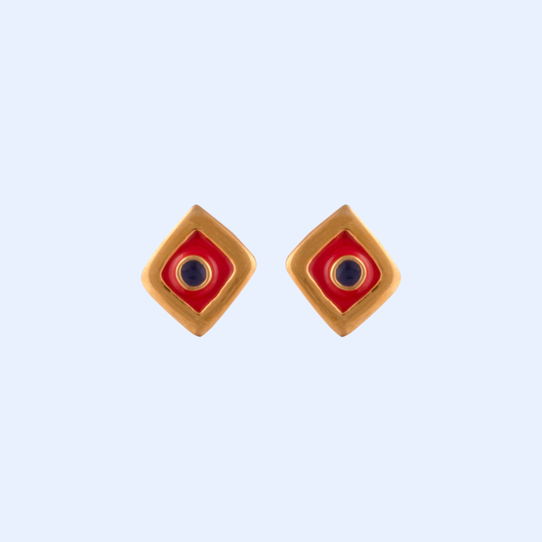 Multicoloured Square Earrings