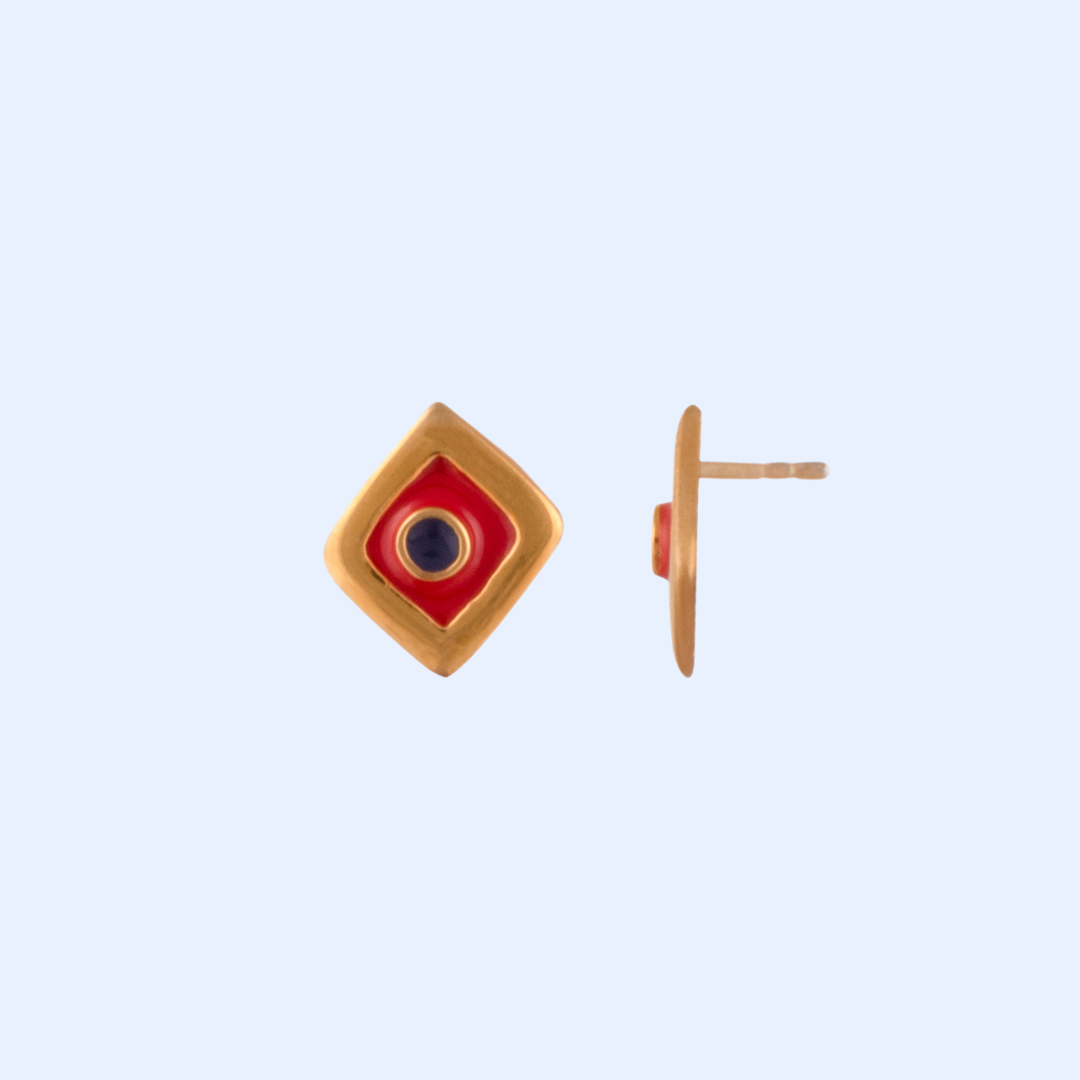 Multicoloured Square Earrings