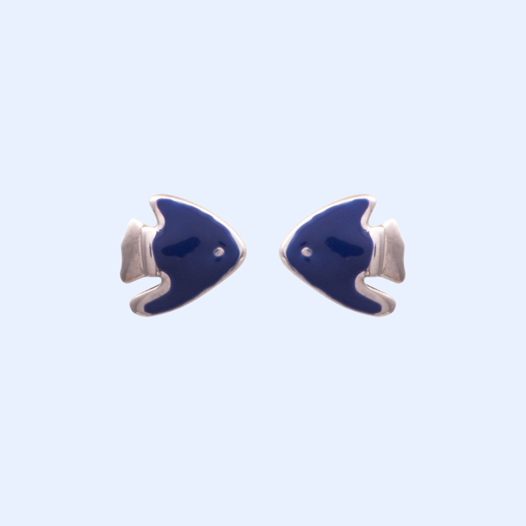 Blue Fish Earrings