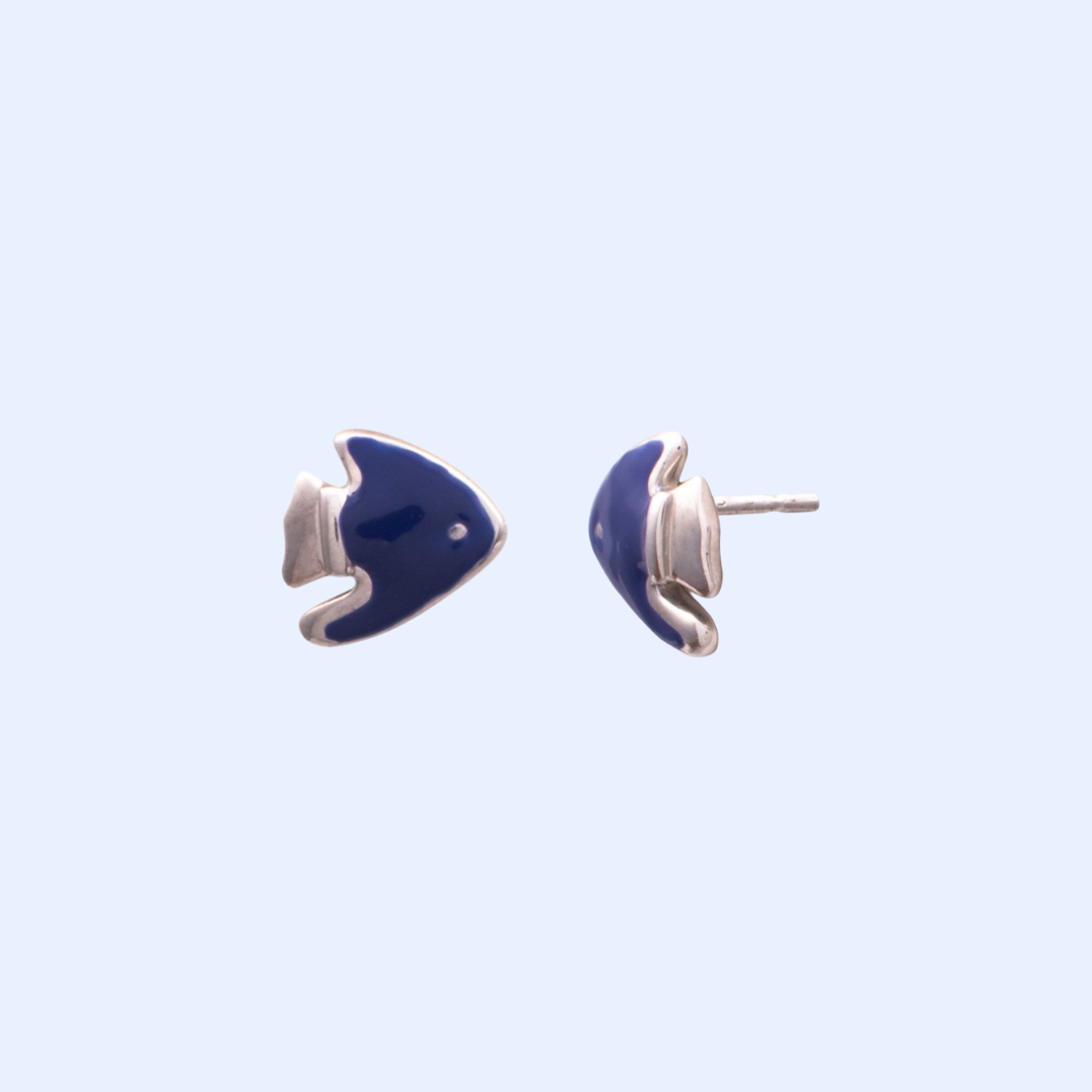 Blue Fish Earrings