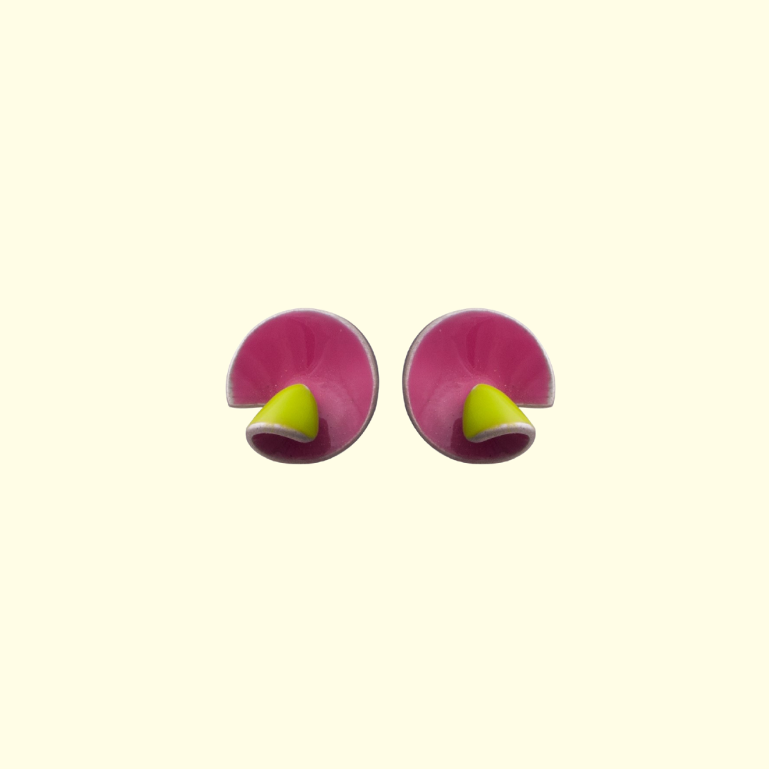 Abstract Lotus Leaf Earrings