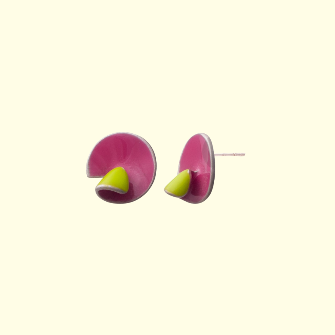 Abstract Lotus Leaf Earrings