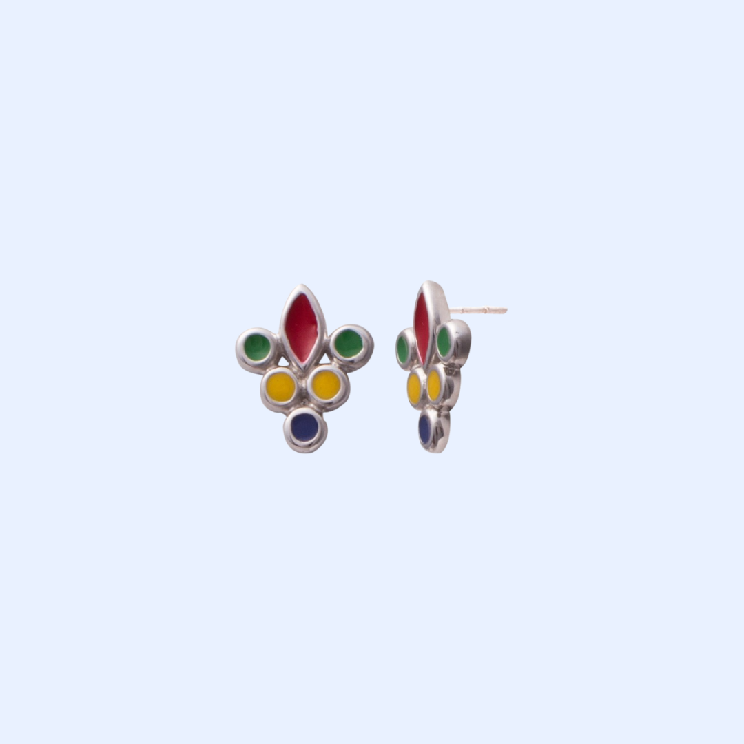 Multicoloured Geometrical Earrings