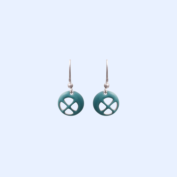 Turquoise Enamel Earrings