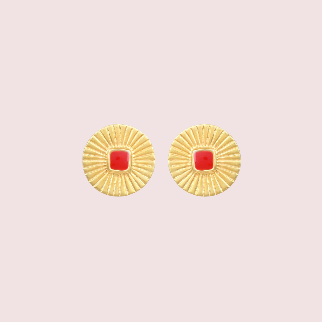 Textured Gold Earrings
