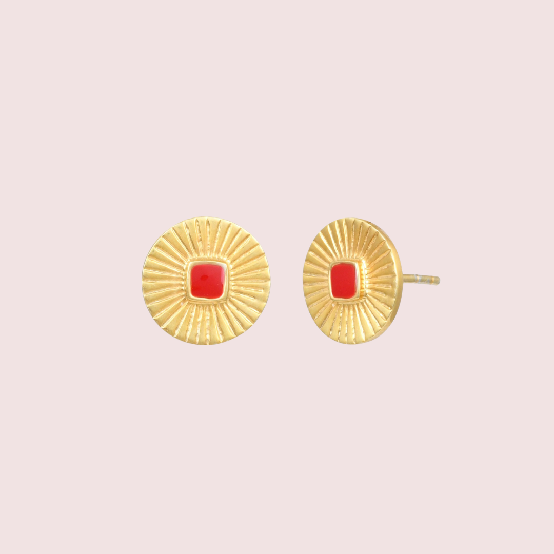Textured Gold Earrings