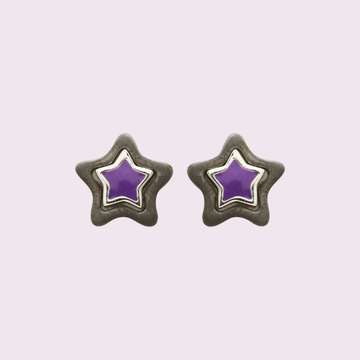 Purple Star Earrings