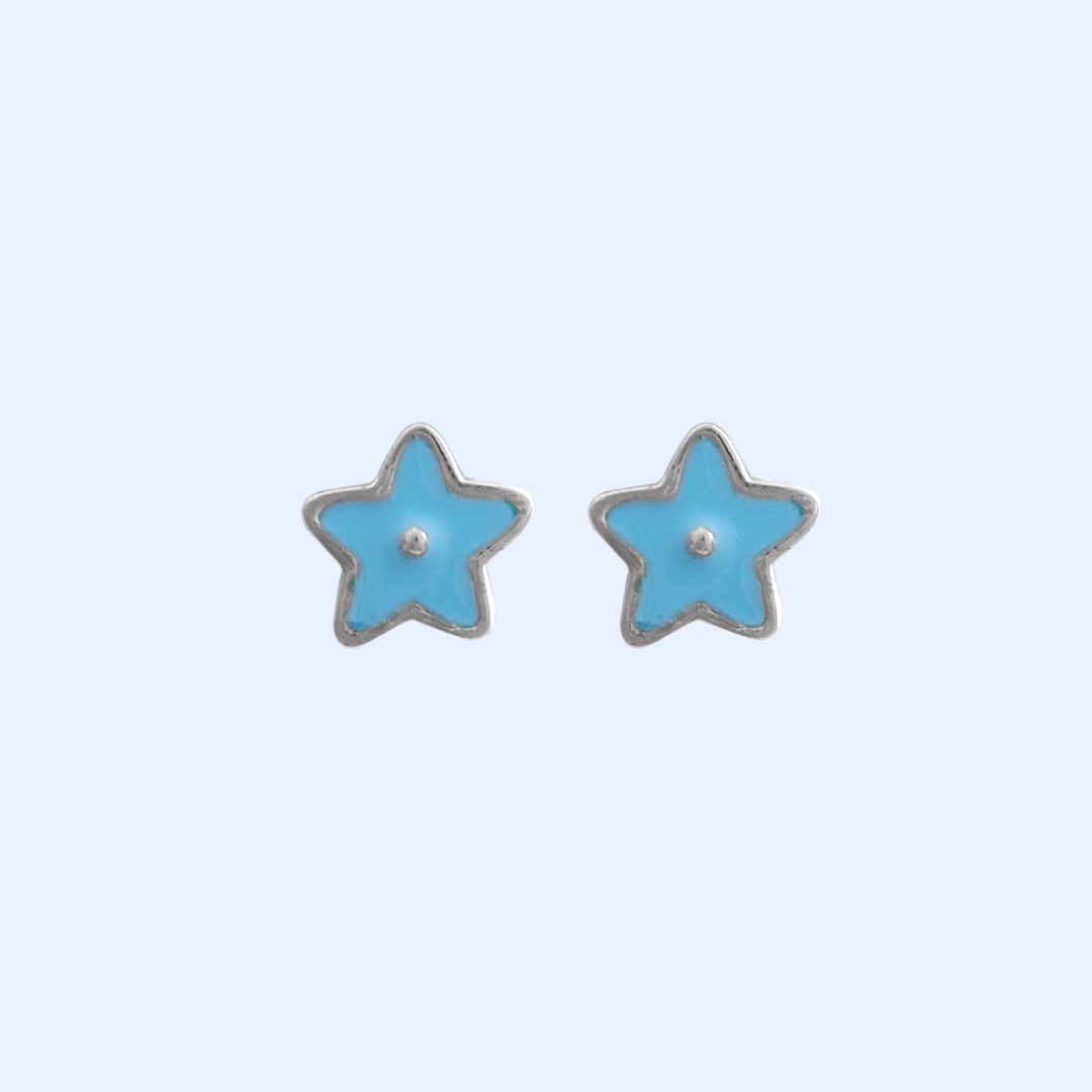 Blue Star Earrings