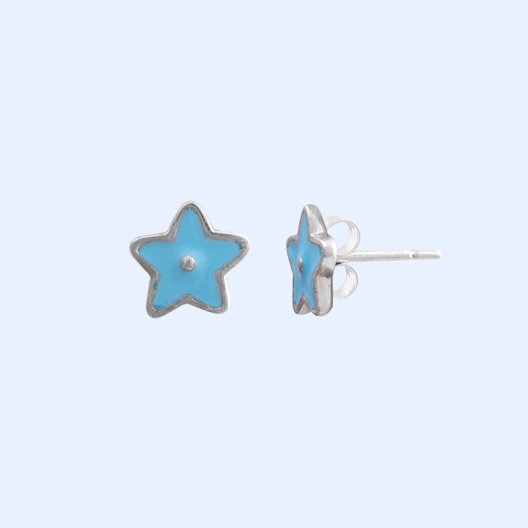 Blue Star Earrings