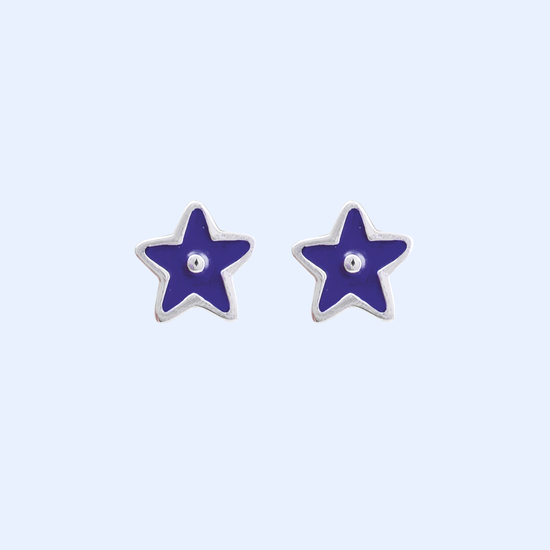 Purple Star Earrings
