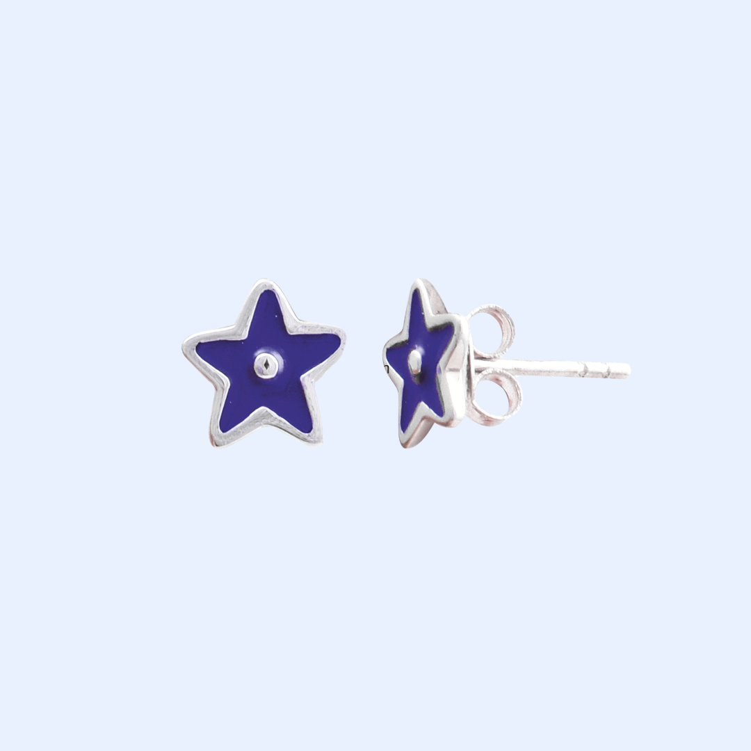 Purple Star Earrings