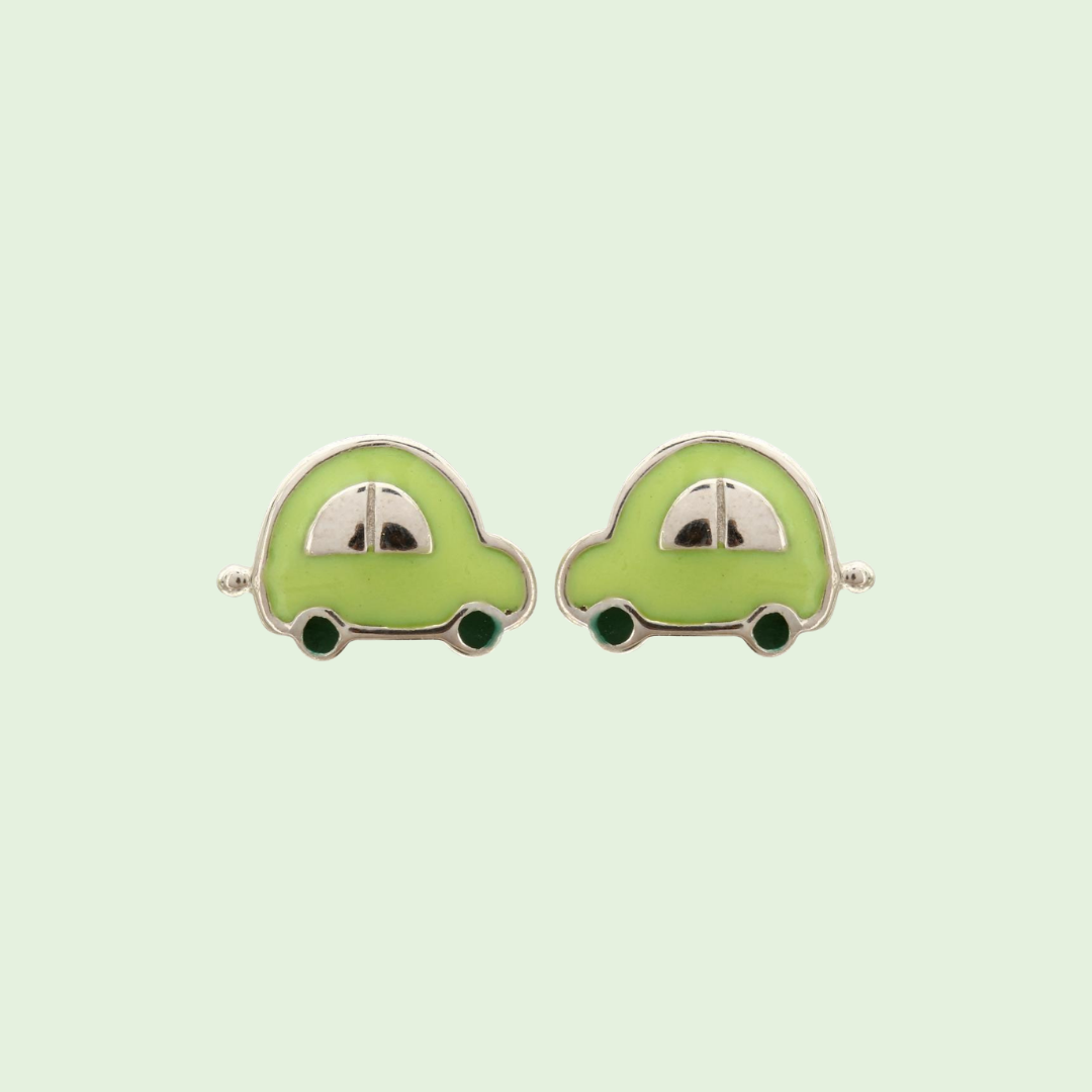 Green Car Earrings