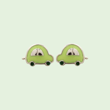 Green Car Earrings
