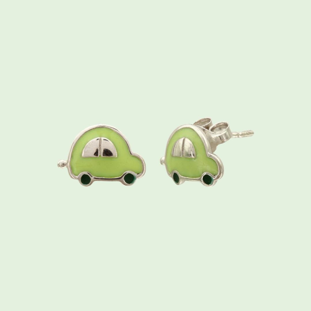 Green Car Earrings