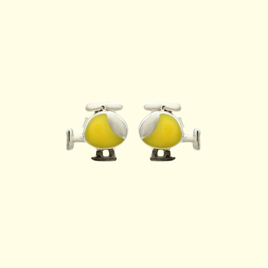 Yellow Helicopter Earrings