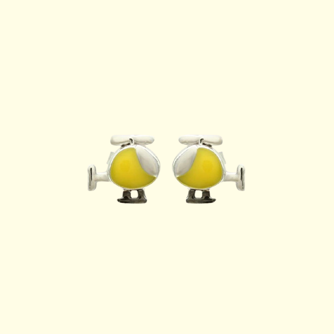Yellow Helicopter Earrings