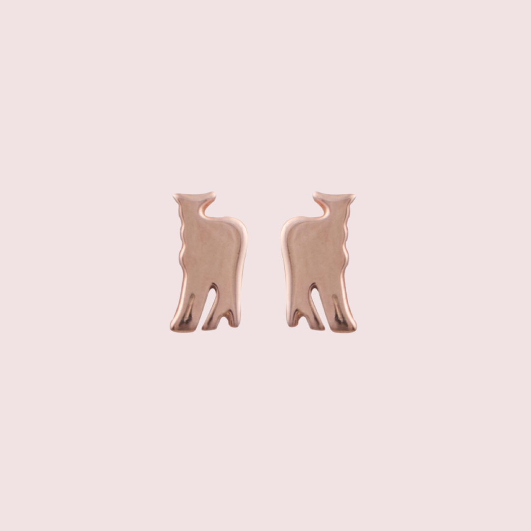 Rose Gold Plated Deer Earrings