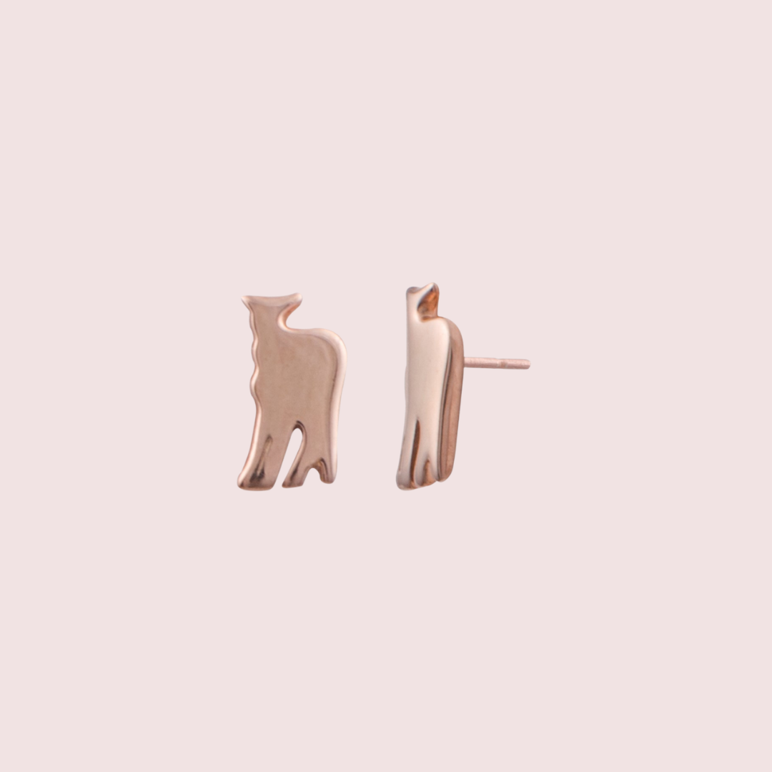 Rose Gold Plated Deer Earrings