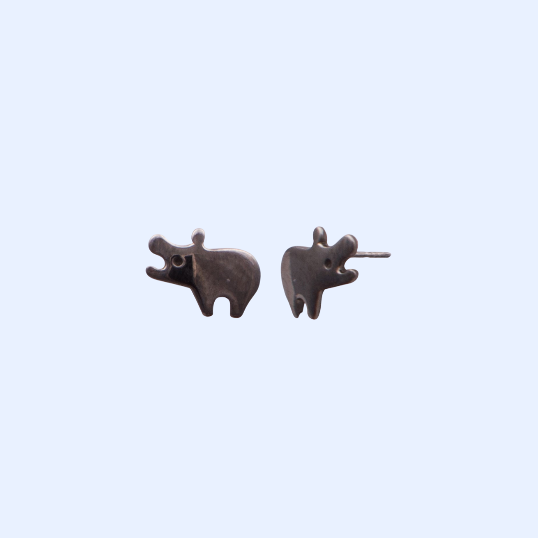Hippo Earrings