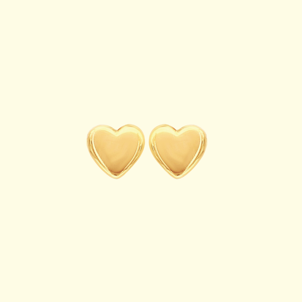 Gold Plated Heart Earrings