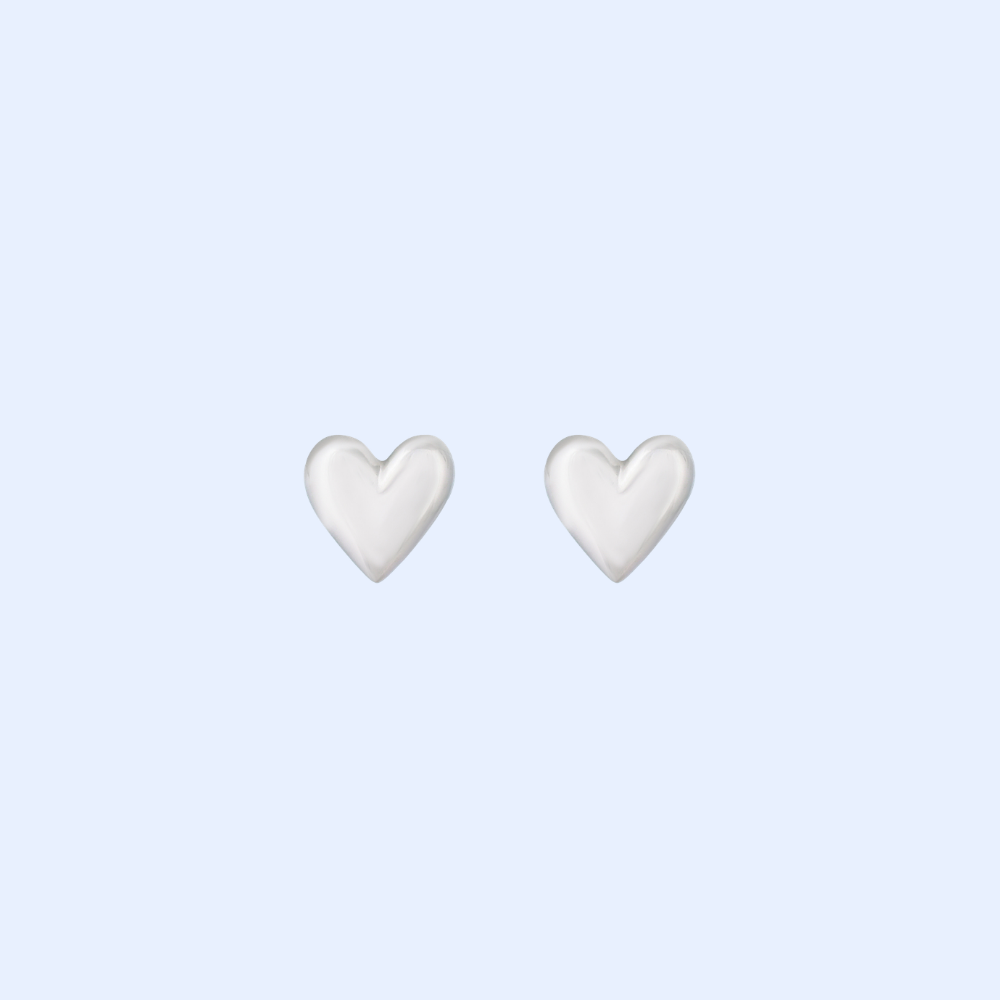 Silver Heart Earrings